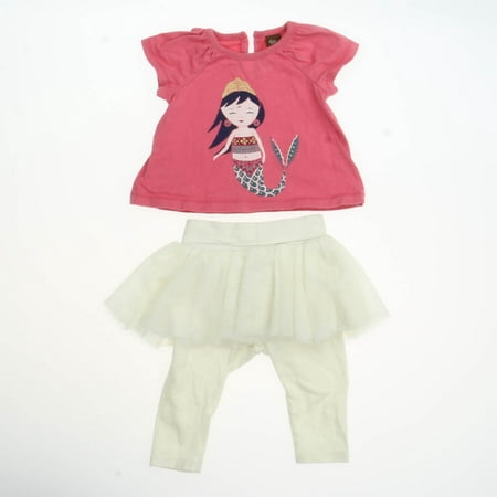 

Pre-owned Gap | Tea Girls Pink | White Apparel Sets size: 3-6M