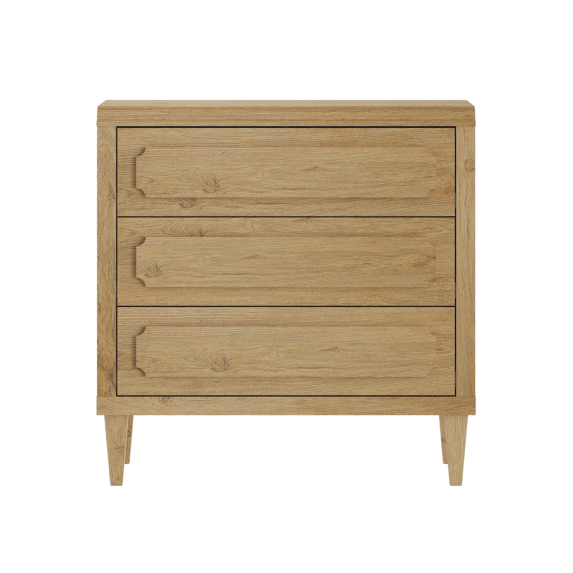 WAMPAT Dresser TV Stand with 3 Drawers, Wood Entertainment Center
