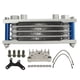thumbnail image 1 of Juego de radiador de enfriador de aceite de motocicleta de 17 piezas, kit de refrigeración de aceite de motor de 4 filas de aluminio, reemplazo para Monkey 125cc-140cc azul, 1 of 5