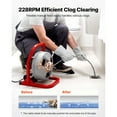 thumbnail image 2 of KFFKFF Electric Drain Cleaning Machine, 50 FT x 5/16 Inch Cable, Sewer Auger with 228RPM Motor, Manual Feed, 6 Cutter Heads & Foot-Operated Switch for 2" to 4" Pipes, 2 of 9