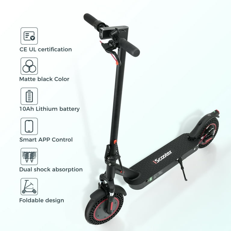 HITWAY Electric Scooter 10 for Adults, Powerful Motor 500W, 30-40KM  Range,Max Speed 25KM/H,Folding Scooter,Three Speed Modes with LCD Screen  for