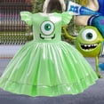 thumbnail image 2 of Disney divertido Mike Wazowski niñas princesa vestido niños Navidad carnaval cumpleaños fiesta Cosplay monstruo Universidad disfraz 2T (etiqueta 90) Gao Jinjia LED, 2 of 2