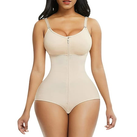 

Miayilima Shapers For Women Ladies Zipper Bodysuit Suspender Lift Seamless Breathable Corset Bodysuit Size 3XL