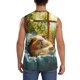 thumbnail image 4 of Fotbe Lazy Home Style Guinea Pig Men's Camiseta sin Mangas Estampada para Hombres, Playera Casual para Gimnasio, Entrenamiento, Playa-Small, 4 of 7
