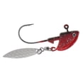 thumbnail image 4 of Cabezas de jig para pesca, cebo duro para lubina y trucha, señuelo con anzuelo, ojos 3D, color rojo. 14g, 4 of 9