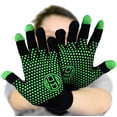 thumbnail image 2 of Mato & Hash Touchscreen Compatible Tech Gloves with Grip Palm - Black/Green CA7075, 2 of 4