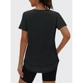 thumbnail image 2 of Rosvigor Womens Workout Tops Short Sleeve Tee Shirts Comfy Athletic Shirts Loose Womens Activewear Tops for Gym Running Yoga, 2 of 7