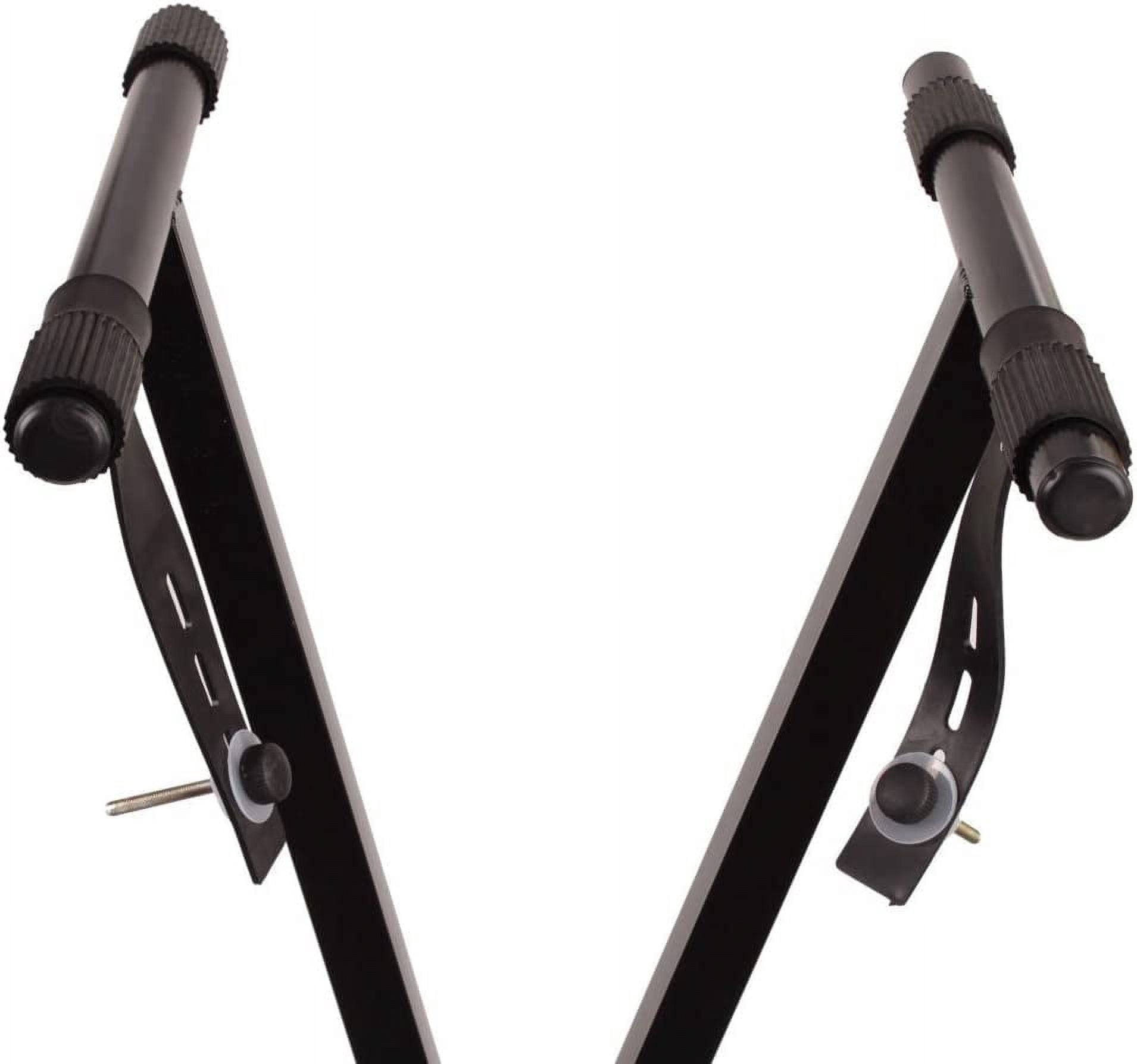 ShowMaven Heavy Duty Keyboard Stand and Bench, Single-X Style Adjustable Height and Portable