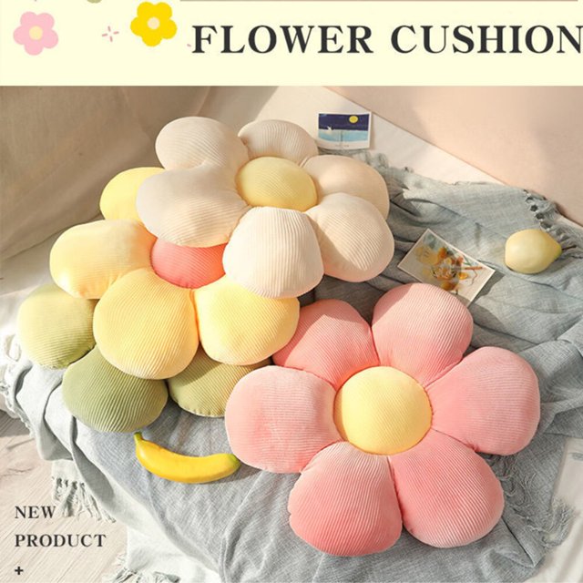 Sunflower Daisy Flower Pillow Stuffed Sofa Throw Pillow Office Sedentary Chair Cushion Tatami Floor Cushion Butt Relax Pad heqiyong toy