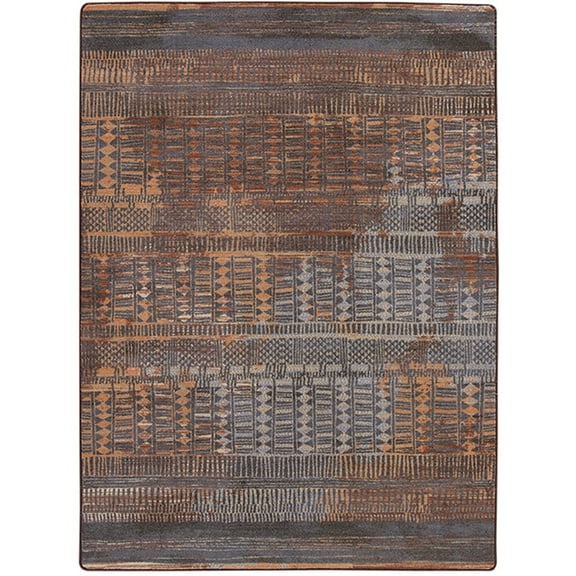 Milliken Drayton Area Rug 4000174105 Fulani Cayenne Striped Lines 3' 10" x  5' 4" Rectangle