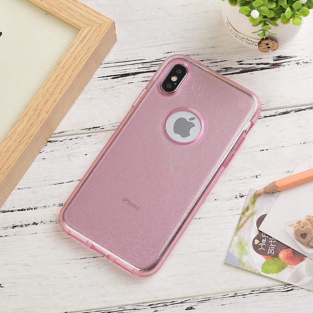 Apple iPhone X Case, Transparent Clear, Clambo Crystal Series Hybrid Bumper Sprinkling Case for Apple iPhone X