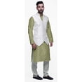 thumbnail image 2 of Atasi Cotton Mens Kurta Pajama With Jacket Indian Mandarin Ethnic Wear Set, 2 of 5