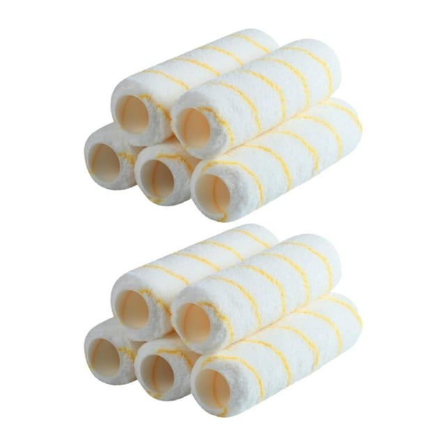 10 fundas para rodillos de pintura de 23 cm, fibras de poliéster para rodillos de pintura, brochas y accesorios para marcos de rodillos de cocina, bañ