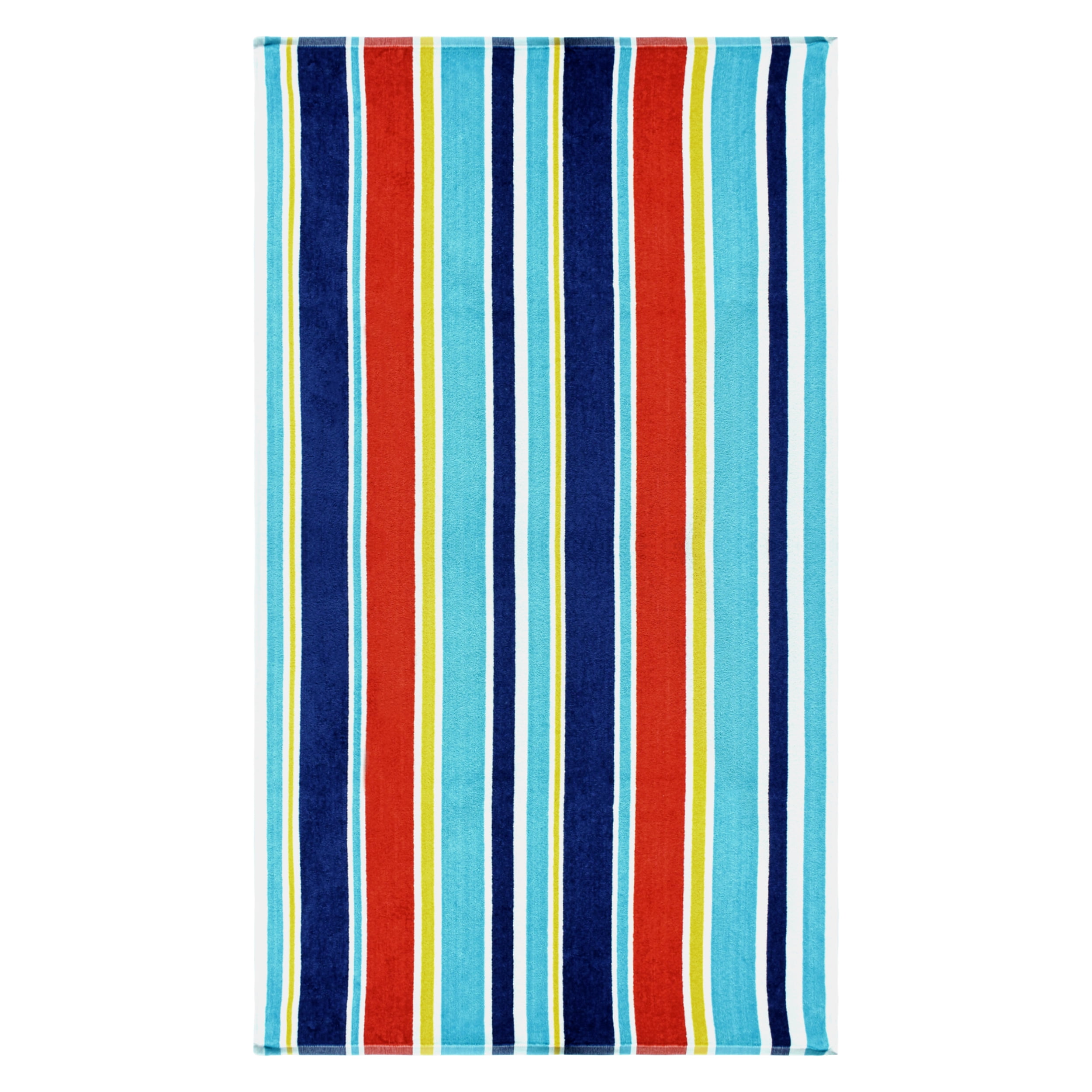 100 Cotton Oceana Stripes Oversized Beach Towel , Oceanast by Blue Nile Mills