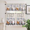 thumbnail image 6 of The Chef Curtain Valances Set Gnome Kitchen Linen Black Buffalo Plaid Kitchen Curtains 36&nbsp;inch Length Rod Pocket Valance and Tiers 3 Piece Set Small Bedroom Bathroom Laundry Decor, 6 of 9