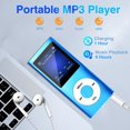 thumbnail image 4 of Reproductor de MP3 con Bluetooth 5.0, Reproductor de MúSica con Tarjeta TF de 32 GB, FM, Auriculares, Reproductor de MúSica HiFi PortáTil (Negro), 4 of 5