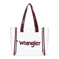 thumbnail image 3 of Wrangler Clear Tote Bag for Women with Leopard Print Insert & Pouches, Purple, 3 of 10
