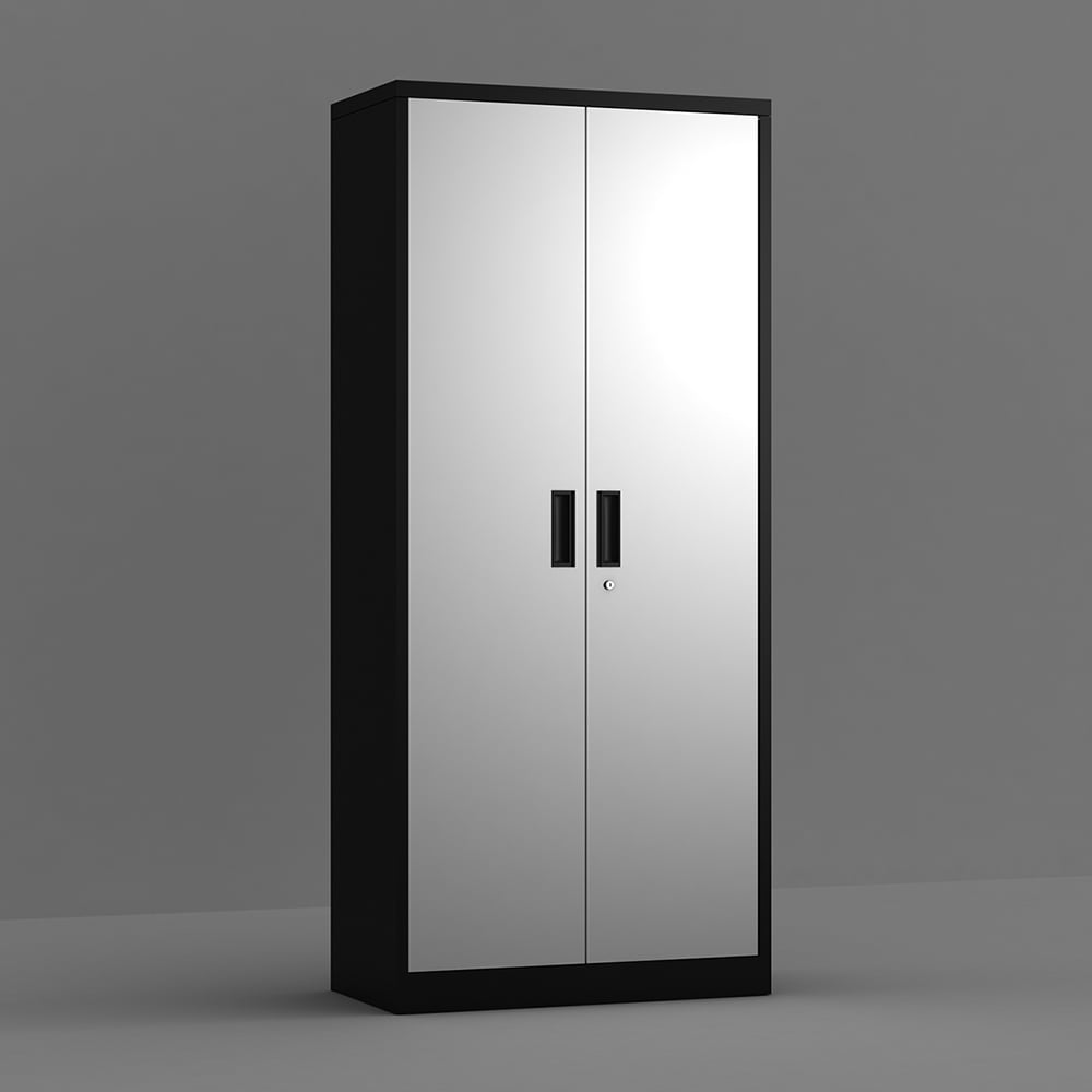 Kepooman 5 Shelf Metal Storage Cabinet with 4 Adjustable Shelves & Lockable Doors for Home Office, 31.5"L x 15.7"W x 70.9"H, Black Kepooman 5 Shelf Metal Storage Cabinet with 4 Adjustable Shelves & Lockable Doors for Home Office, 31.5"L x 15.7"W x 70.9"H, Black