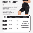 thumbnail image 5 of Cuifonique Women's Over Belly Maternity Shorts - High Waisted Yoga Lounge with Pocket(L, Black), 5 of 7