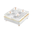 thumbnail image 1 of GUOOL Fruit Plate Removable Serving Dishes Divided Serving Bowls Serving Container for White 4 Grids, 1 of 8