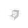 thumbnail image 2 of Nexera Chrono 3 Drawer Filing Cabinet, White And Natural Maple, 2 of 5