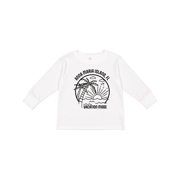 Inktastic Summer Vacation Mode Anna Maria Island Florida Boys or Girls Long Sleeve Toddler T-Shirt