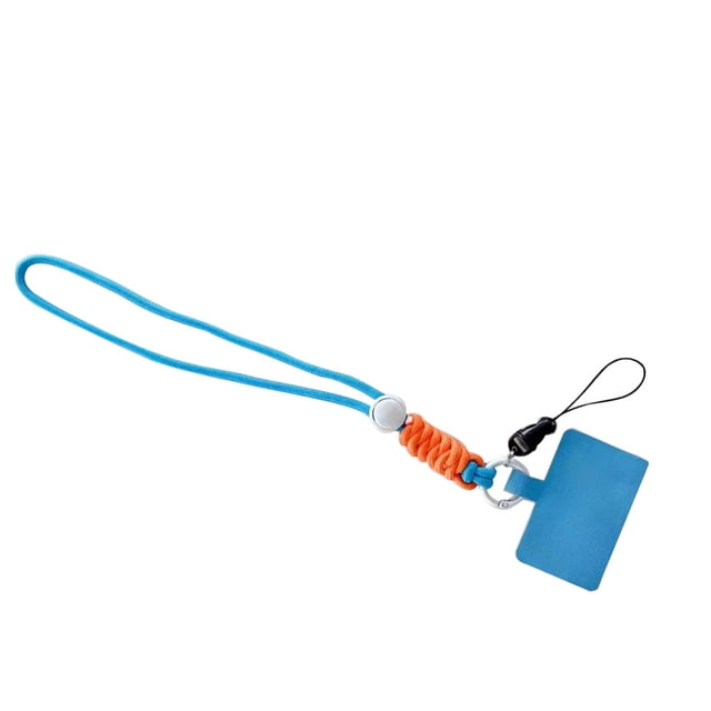Inteprter Cordón universal para teléfono inteligente, ajustable, extraíble, para colgar en el cuello, microfibra, reutilizable, correas Teléfono y Comunicación Pantalón Corto Azul