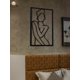 thumbnail image 1 of 1pc Black Iron Frame Abstract Female Line Design Wall Art Decoration Suitable For Indoor And Outdoor Wall Decor, With Mounting Screws, 1 of 5