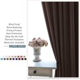 thumbnail image 4 of IBAOLEA Rideaux 36 Pouces - Traitements de Fenêtre à Poche pour Tringle Réduction de Bruit et Protection de la Vie Privée, 42 x 36 Pouces, Marron Chocolat, Ensemble de 2 42"L x 36"H, 4 of 8