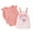 Pink, variant on Odeerbi 0-18 Months Infant Girls Summer Outfits Layette Set Rib Knit Bodysuit Bib Overall Dress Set Solid Color Jumpsuit Cute Suspender Skirt Set Infant Girls Clothes