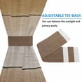 thumbnail image 4 of Brown Beige Door Curtains for Door Window, French Sidelight Front Back Door Curtains With Tieback, Farmhouse Vintage Gradient Wooden Grain Kitchen Rod Pocket Drapes Panel, 54"x40", 4 of 5