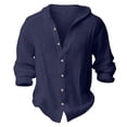 thumbnail image 4 of Splozh Kids Clothes 4-15 Years Boys Long Sleeve School Shirts Button Down Teens Boys Beach Breathable Summer T Shirt, Navy, 6-7 Years, 4 of 4