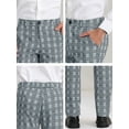 thumbnail image 6 of INSPIRE CHIC Men's Checked Prom Trousers Formal Plaid Suit Pants, 6 of 6