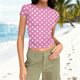thumbnail image 1 of Xuyuer All-Match Fashion Floral Print Short Sleeve T-Shirt Women's Casual Charming Flower Pattern Tee With Round Neck Graphic Tees Women Tops, 1 of 7