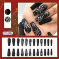 thumbnail image 2 of 24 Pieces Christmas Black Red Bottom Big Snowflake Manicure, 2 of 5