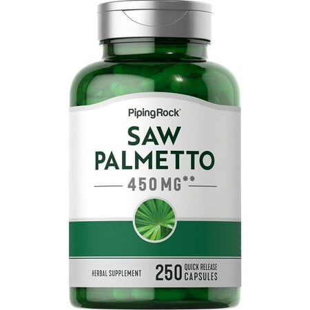 Saw Palmetto 450mg | 250 Capsules | Extract Supplement | By Piping Rock