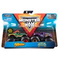 thumbnail image 1 of Monster Jam, Official Dragon vs. Jester Die-Cast Monster Trucks, 1:64 Scale, 2 Pack, 1 of 5
