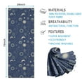 thumbnail image 2 of Dark Blue Celestial Pattern Hot Yoga Mat Towel Non Slip for Hot Yoga - Quick-Drying Yoga Mat Cover with 4 Corner Pockets with Travel Bag - Hot Yoga Towel Non Slip Grip Moisture Wicking Sweat 70"x26", 2 of 6