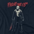 thumbnail image 2 of Friday The 13Th Chchch Ahahah Women's T Shirt, Navy, Small, 2 of 6
