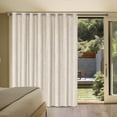 thumbnail image 2 of Waterproof Wide Width Space Smart Room Divider Thermal Insulated 100% Blackout Curtain Rich Linen Anti Rust Grommet Top - Patio Door Curtain Panel in Natural Color - 100"W x 96"L/ 8.3'W x 8'L, 2 of 7