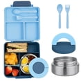 thumbnail image 1 of Lonchera para niño tipo omiebox incluye tarro, bento box c 4 compartimentos modulables de gran capacidad, lunch box con sellado hermético anti-fugas, caja de almuerzo BPA Free, 1 of 10