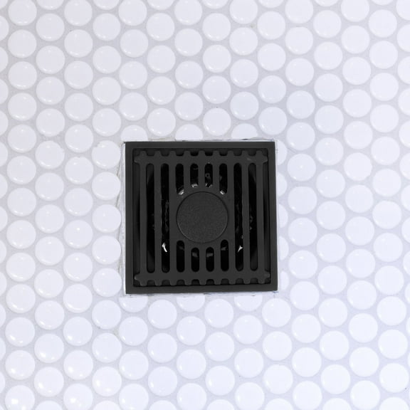 Raindrops Stainless Steel Drain Strainer Black for Bathroom and Kitchen