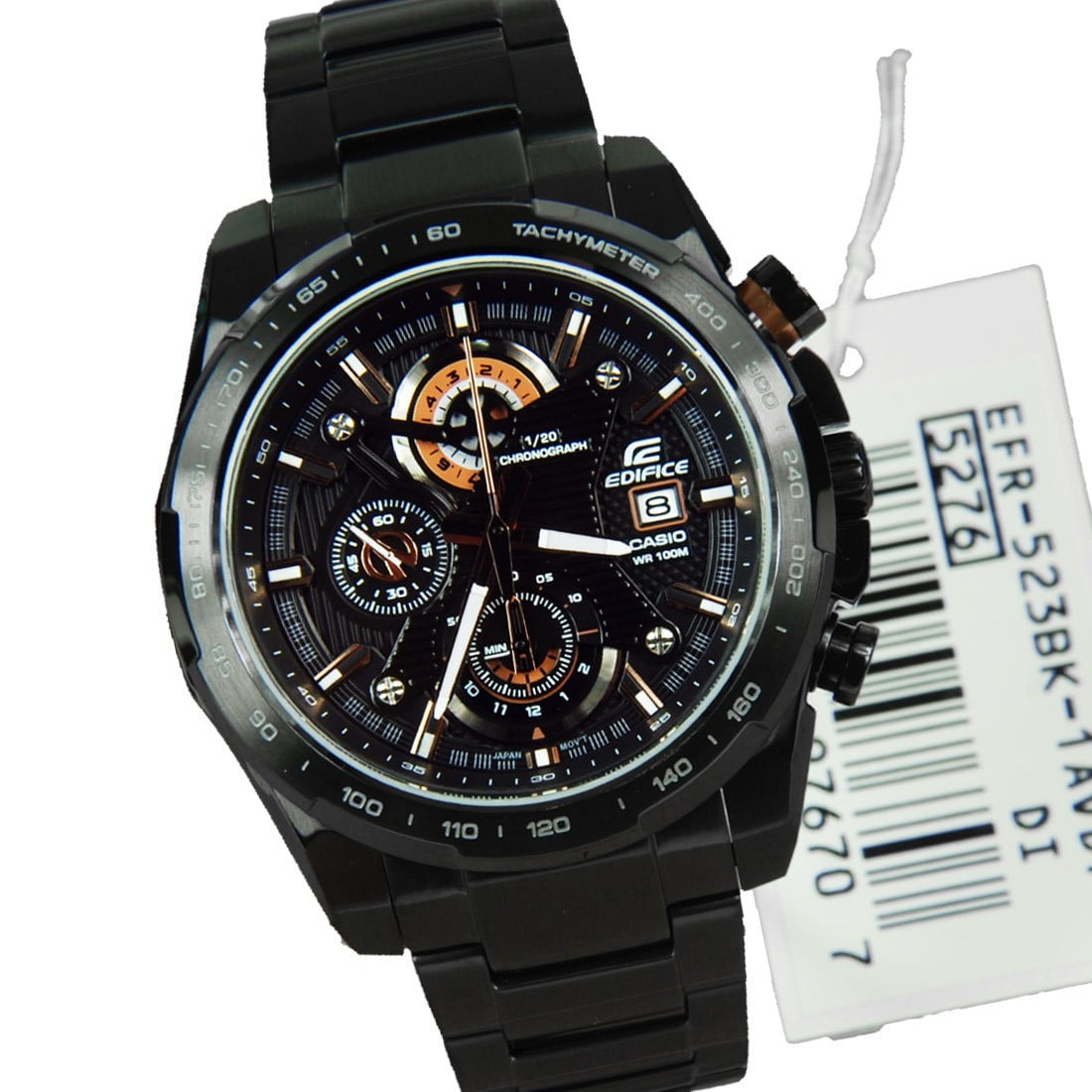 Casio Casio Edifice Black Chronograph WR 100m Men s Watch EFR 523BK 1 