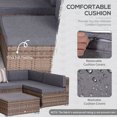 thumbnail image 4 of CoSoTower 7-Piece Patio Furniture Sets Outdoor Wicker Conversation Sets All Weather PE Rattan Sectional Sofa, Grey, 4 of 7