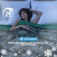 thumbnail image 6 of Teler Cooling Blanket for Hot Sleepers, Lightweight Summer Cold Thin Blankets for Sleeping, Twin Size(60.2"*80.2"), Aqua Green, 6 of 9
