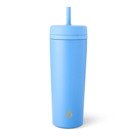 TAL 24oz Stainless Steel Rowan Tumbler with Silicone Straw, Cobalt
