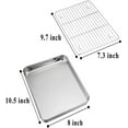 thumbnail image 2 of Baking Sheet & Rack Set (2 Sheets & 2 Racks), Casewin Durable Stainless Steel Baking Pans with Cooling Rack, Mirror Polished Cookie Pan with Rack Rust Free Baking Tray Dishwasher Safe, 2 of 7