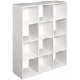 thumbnail image 4 of Cubeicals 12 Cube Storage Shelf Organizer Bookshelf, Stackable, Vertical Or Horizontal, Easy Assembly, Wood, White Finish, 4 of 7