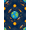 Blue Orange, Pattern 4, variant on ODIKA 2'x3' Washable Throw Rug Cartoon Border Educational Motifs Galaxy Constellation Rocket Plane Refined for Hallway, Study Room, Non-Slip Low Profile, Flatwoven
