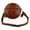 Brown, variant on Stylish Leather Round Purse Handbag for Women Travel Work and Evening Party Occasions